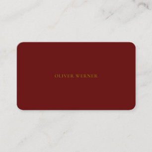 Minimal of the Minimalist Elegant simple deep-red Business Card