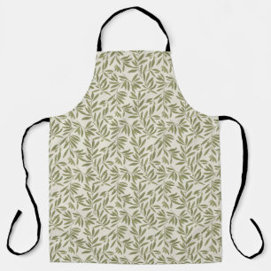 Minimal Olive Branch Pattern Apron