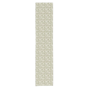 Minimal Olive Branch Pattern Short Table Runner