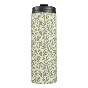 Minimal Olive Branch Pattern Thermal Tumbler