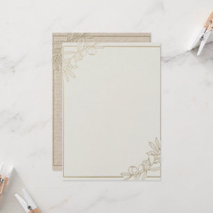 Minimal Olive Branch Wedding Invitation