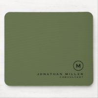 Minimal Olive Classic Monogram