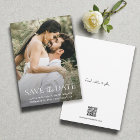 Minimal One Photo Modern QR code wedding website