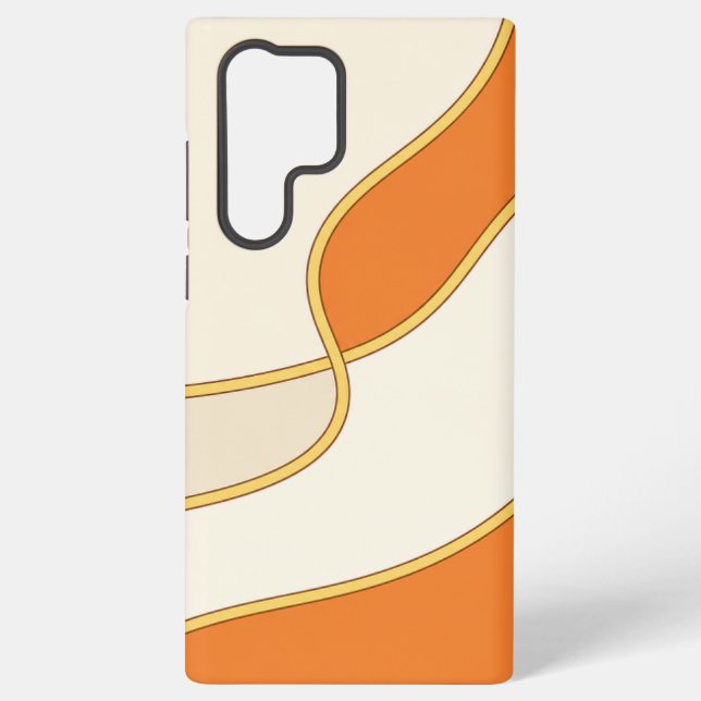 Minimal Orange Curve Phone Case (Back)