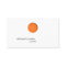 Minimal Orange Dot Monogram Business Card