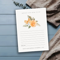 Minimal Orange Fauna Advise For Mum Baby Shower
