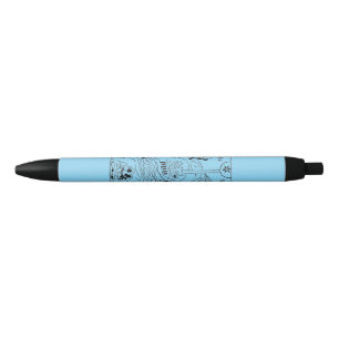 Minimal Orthodox Nativity scene Black Ink Pen