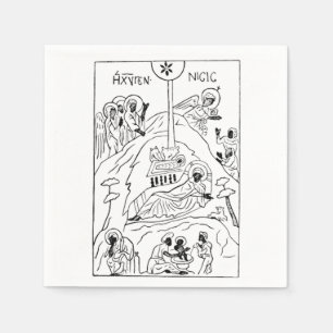 Minimal Orthodox Nativity scene Napkin