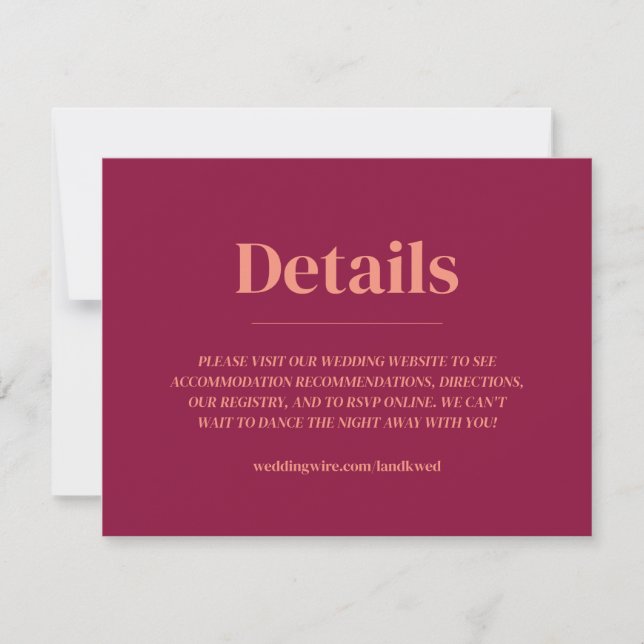 Minimal Oval Wedding Enclosure Invitation (Front)