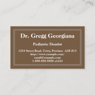 Minimal Paediatrics Dentist Business Card