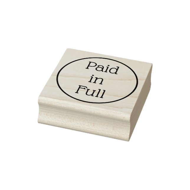 Minimal "Paid in Full" Rubber Stamp (Stamp)