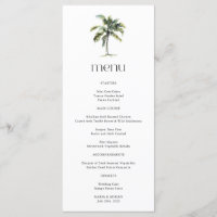 Minimal Palm Tree Tropical Beach Wedding