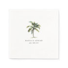 Minimal Palm Tree Tropical Beach Wedding