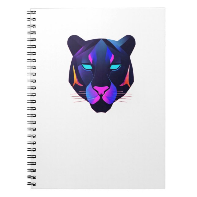Minimal Panther Abstract Logotype | Modern Luxury  Notebook (Front)