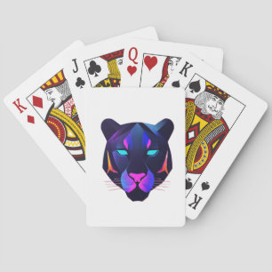 Minimal Panther Abstract Logotype   Modern Luxury  Playing Cards