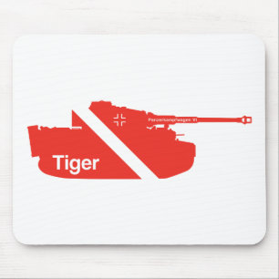 Minimal Panzerkampfwagen VI, red Mouse Pad