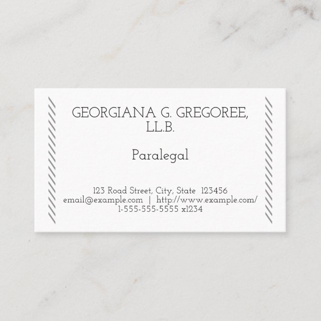 Minimal Paralegal Business Card (Front)