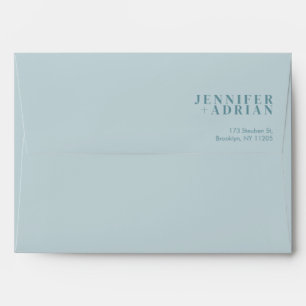 Minimal Pastel Blue Weddings envelope
