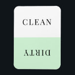 Minimal Pastel Green Dishwasher Clean Dirty Magnet<br><div class="desc">Minimal pastel green dishwasher clean or dirty magnet for indicating dishes in home kitchen.</div>