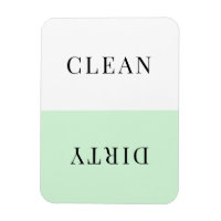 Minimal Pastel Green Dishwasher Clean Dirty Magnet