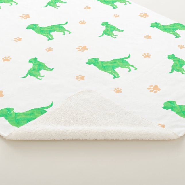 Minimal Pastel green labrador retriever blanket (3/4)