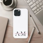 Minimal Pastel Pink Initial & Personalised  iPhone 13 Pro Max Case<br><div class="desc">"Protect your phone in style with our Monogram Pink Initial Personalised Phone Case. This elegant phone case features a sleek pink background and a customisable initial, adding a touch of personalised sophistication to your device. Made from durable materials, it offers excellent protection against scratches, bumps, and everyday wear and tear....</div>