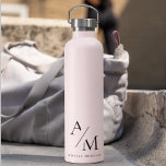 Minimal Pastel Pink Initial & Personalised  Water Bottle<br><div class="desc">Stay hydrated in style with this Minimal Pastel Pink Initial & Personalised Water Bottle. Featuring a sleek and minimalist design, this water bottle is perfect for those who appreciate elegance and functionality. The soft pastel pink background adds a touch of sophistication, while the personalised initial or name makes it uniquely...</div>