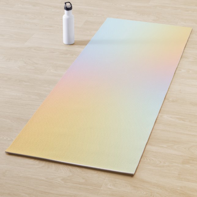 Minimal Pastel Rainbow Ombre Yoga Mat (In Situ)