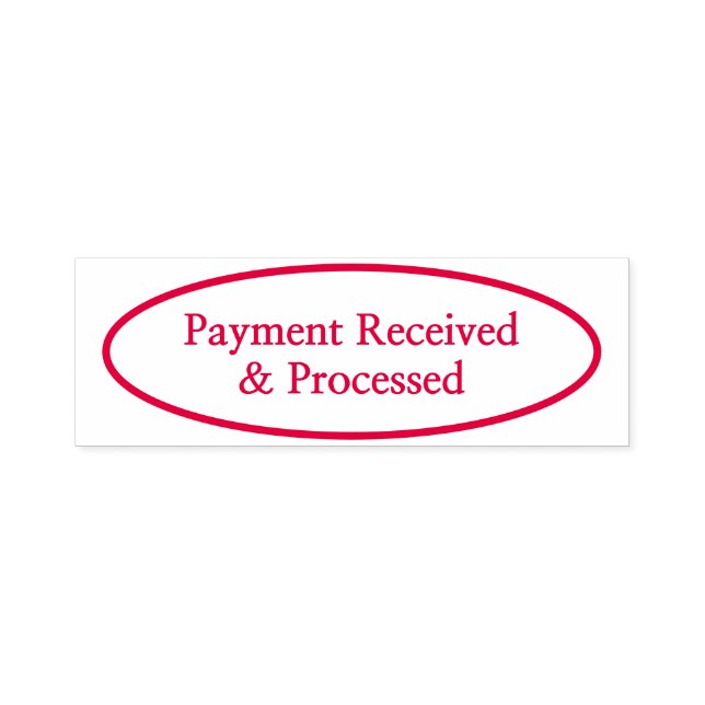 Minimal "Payment Received & Processed" Self-inking Stamp (Design)