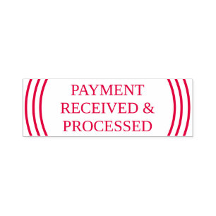 Minimal "PAYMENT RECEIVED & PROCESSED" Self-inking Stamp