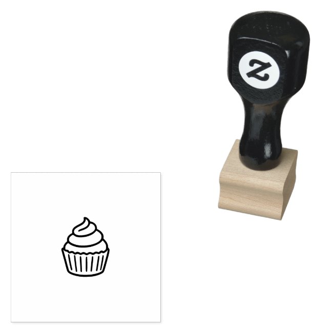 Minimal Peppermint Swirl Lollipop Rubber Stamp (Stamped)