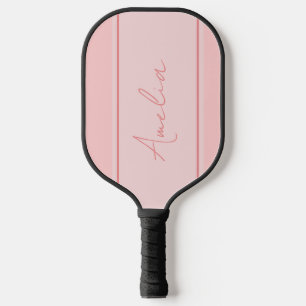 Minimal Personalised Blush Pink Pickleball Paddle