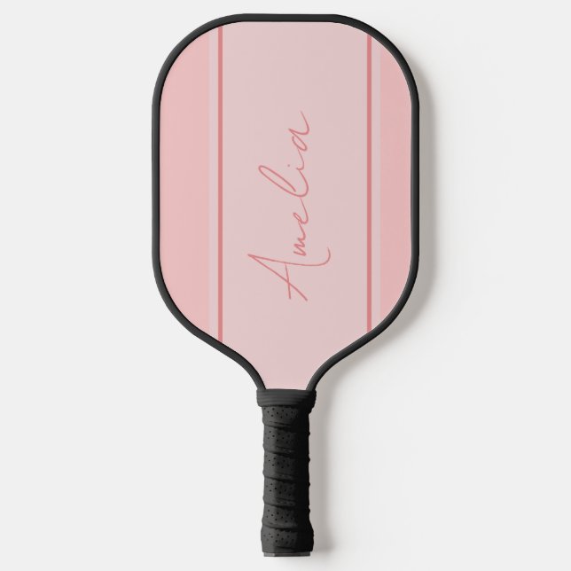 Minimal Personalised Blush Pink Pickleball Paddle (Front)