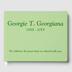 Minimal, Personalised Condolences Guestbook