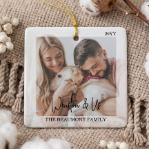 Minimal Personalised Pet Photo First Christmas