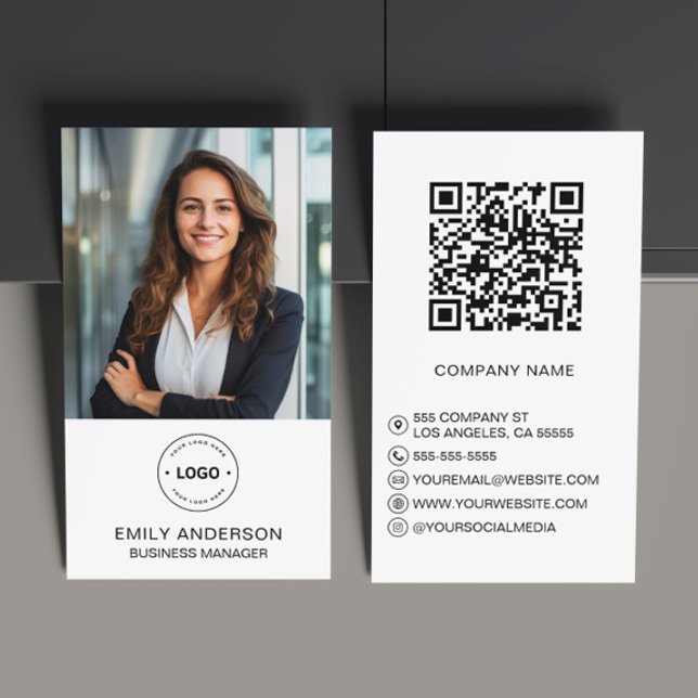 Minimal Personalised Photo Logo Business Card (Minimal Personalized Photo Logo Business Card by MINTIC DESIGN STUDIO)