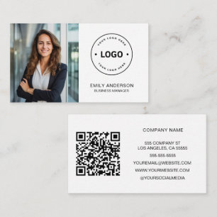 Minimal Personalised Photo Logo Business Card