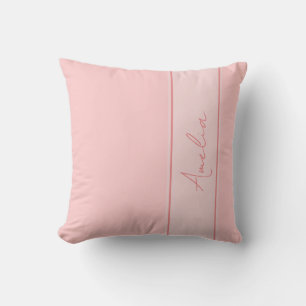 Minimal Personalised Pink Cushion