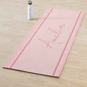 Minimal Personalised Pink Yoga Mat