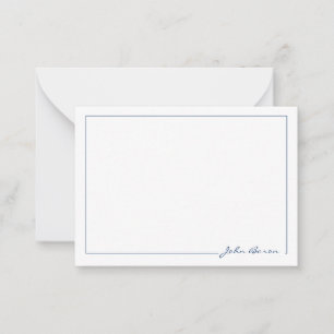 Minimal Personalised Stationary, Elegant Note Card