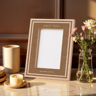 Minimal Personalised Wedding Gift for Couples Etched Frames