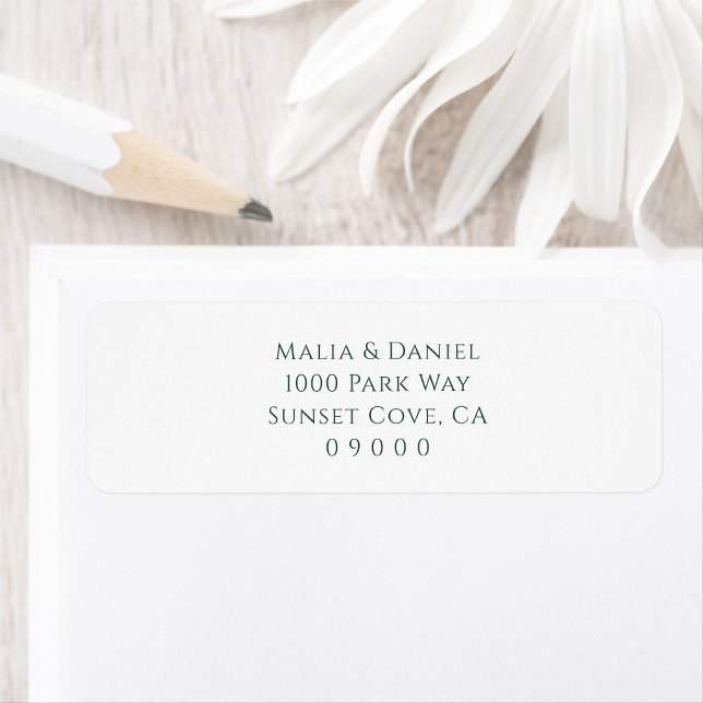 Minimal Personalised Wedding Return Address Label (Creator Uploaded)