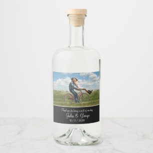 Minimal Personalized Photo Liquor Label
