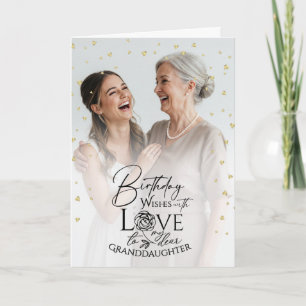 Minimal Photo Belated Modern Granddaughter Card