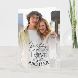 Minimal Photo Birthday Keepsake Brother Card