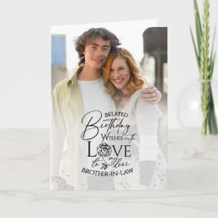 Minimal Photo Birthday Keepsake Brother-in-law Card
