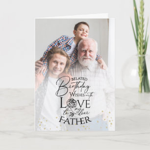 Minimal Photo Birthday Keepsake Father Card