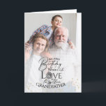 Minimal Photo Birthday Keepsake Grandfather Card<br><div class="desc">This fully customizable belated birthday greeting card gives you complete freedom to change and edit every element, including the background, photos, text, typography styling, and decorative accents. Designed with a clean modern minimalist aesthetic, the front features a thoughtfully composed text layout that blends refined calligraphy with strong serif fonts, creating...</div>