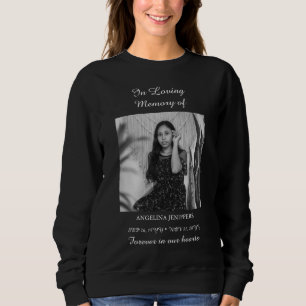 Minimal Photo Celebration of Life Funeral Memorial Sweatshirt