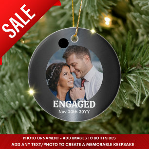 Minimal PHOTO Christmas Decoration Grey Engagement